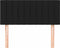 vidaXL - Hoofdbord - 80x5x78/88 - cm - stof - zwart