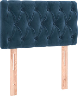 vidaXL - Hoofdbord - 80x7x78/88 - cm - fluweel - donkerblauw