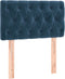 vidaXL - Hoofdbord - 80x7x78/88 - cm - fluweel - donkerblauw