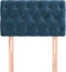 vidaXL - Hoofdbord - 80x7x78/88 - cm - fluweel - donkerblauw