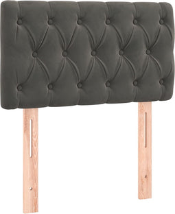 vidaXL - Hoofdbord - 80x7x78/88 - cm - fluweel - donkergrijs