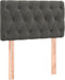 vidaXL - Hoofdbord - 80x7x78/88 - cm - fluweel - donkergrijs
