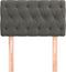 vidaXL - Hoofdbord - 80x7x78/88 - cm - fluweel - donkergrijs