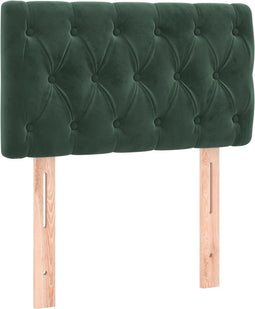 vidaXL - Hoofdbord - 80x7x78/88 - cm - fluweel - donkergroen