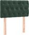 vidaXL - Hoofdbord - 80x7x78/88 - cm - fluweel - donkergroen