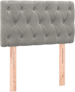 vidaXL - Hoofdbord - 80x7x78/88 - cm - fluweel - lichtgrijs