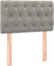vidaXL - Hoofdbord - 80x7x78/88 - cm - fluweel - lichtgrijs