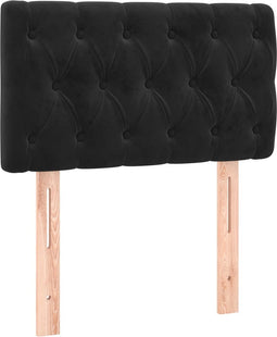 vidaXL - Hoofdbord - 80x7x78/88 - cm - fluweel - zwart