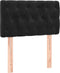 vidaXL - Hoofdbord - 80x7x78/88 - cm - fluweel - zwart