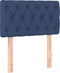 vidaXL - Hoofdbord - 80x7x78/88 - cm - stof - blauw
