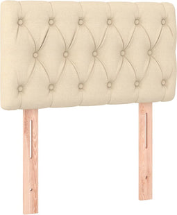 vidaXL - Hoofdbord - 80x7x78/88 - cm - stof - crèmekleurig