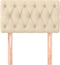 vidaXL - Hoofdbord - 80x7x78/88 - cm - stof - crèmekleurig