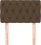 vidaXL - Hoofdbord - 80x7x78/88 - cm - stof - donkerbruin