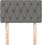 vidaXL - Hoofdbord - 80x7x78/88 - cm - stof - donkergrijs