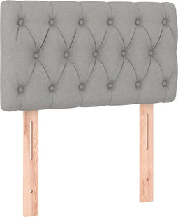 vidaXL - Hoofdbord - 80x7x78/88 - cm - stof - lichtgrijs