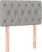 vidaXL - Hoofdbord - 80x7x78/88 - cm - stof - lichtgrijs