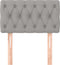 vidaXL - Hoofdbord - 80x7x78/88 - cm - stof - lichtgrijs