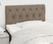 vidaXL - Hoofdbord - 80x7x78/88 - cm - stof - taupe