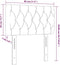 vidaXL - Hoofdbord - 80x7x78/88 - cm - stof - taupe