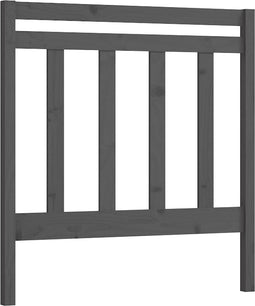vidaXL - Hoofdbord - 81x4x100 - cm - massief - grenenhout - grijs