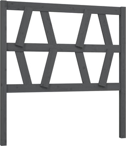 vidaXL - Hoofdbord - 81x4x100 - cm - massief - grenenhout - grijs