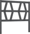 vidaXL - Hoofdbord - 81x4x100 - cm - massief - grenenhout - grijs