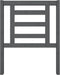 vidaXL - Hoofdbord - 81x4x100 - cm - massief - grenenhout - grijs