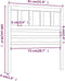 vidaXL - Hoofdbord - 81x4x100 - cm - massief - grenenhout - wit