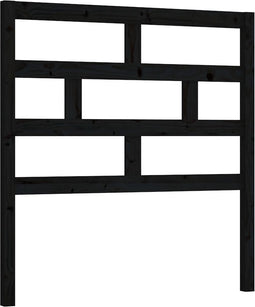 vidaXL - Hoofdbord - 81x4x100 - cm - massief - grenenhout - zwart