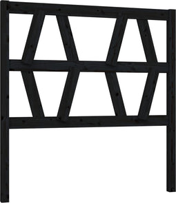 vidaXL - Hoofdbord - 81x4x100 - cm - massief - grenenhout - zwart