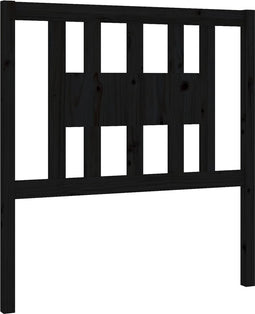 vidaXL - Hoofdbord - 81x4x100 - cm - massief - grenenhout - zwart