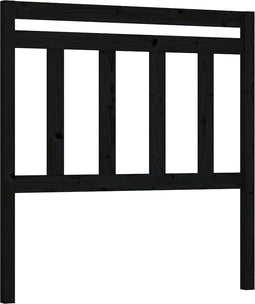 vidaXL - Hoofdbord - 81x4x100 - cm - massief - grenenhout - zwart