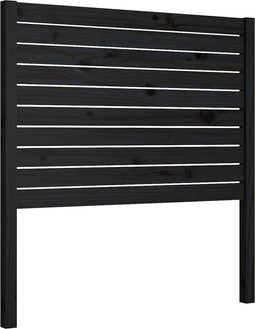 vidaXL - Hoofdbord - 81x4x100 - cm - massief - grenenhout - zwart