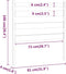 vidaXL - Hoofdbord - 81x4x100 - cm - massief - grenenhout - zwart
