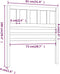 vidaXL - Hoofdbord - 81x4x100 - cm - massief - grenenhout - zwart