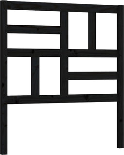 vidaXL - Hoofdbord - 81x4x104 - cm - massief - grenenhout - zwart