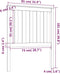 vidaXL - Hoofdbord - 81x6x101 - cm - massief - grenenhout - wit