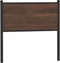 vidaXL - Hoofdbord - 90 - cm - bewerkt - hout - en - staal - bruin - eikenkleurig