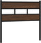 vidaXL - Hoofdbord - 90 - cm - bewerkt - hout - en - staal - bruin - eikenkleurig