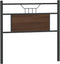 vidaXL - Hoofdbord - 90 - cm - bewerkt - hout - en - staal - bruin - eikenkleurig