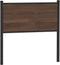 vidaXL - Hoofdbord - 90 - cm - bewerkt - hout - en - staal - bruin - eikenkleurig