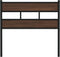 vidaXL - Hoofdbord - 90 - cm - bewerkt - hout - en - staal - bruin - eikenkleurig
