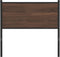 vidaXL - Hoofdbord - 90 - cm - bewerkt - hout - en - staal - bruin - eikenkleurig