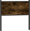 vidaXL - Hoofdbord - 90 - cm - bewerkt - hout - en - staal - gerookt - eikenkleurig