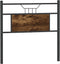 vidaXL - Hoofdbord - 90 - cm - bewerkt - hout - en - staal - gerookt - eikenkleurig