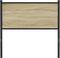 vidaXL - Hoofdbord - 90 - cm - bewerkt - hout - en - staal - sonoma - eikenkleurig