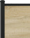 vidaXL - Hoofdbord - 90 - cm - bewerkt - hout - en - staal - sonoma - eikenkleurig