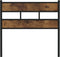 vidaXL - Hoofdbord - 90 - cm - ijzer - en - bewerkt - hout - gerookt - eikenkleurig