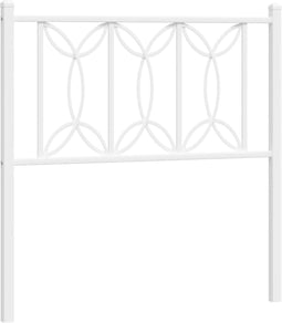vidaXL - Hoofdbord - 90 - cm - metaal - wit