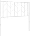 vidaXL - Hoofdbord - 90 - cm - metaal - wit